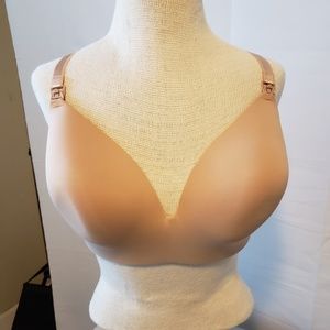 Auden Nursing Lightly Lined Wirefree Bra Pear 42D‎ Bral Tan/Beige Size 42